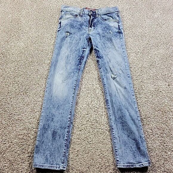 Arizona Jean Company Other - Arizona Jeans Mens 32x31 Tag 32x32 Skinny Distressed Denim Flex Denim